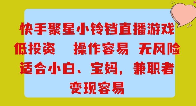快手小铃铛游戏项目，低投入零风险，操作简单变现快-网创论坛