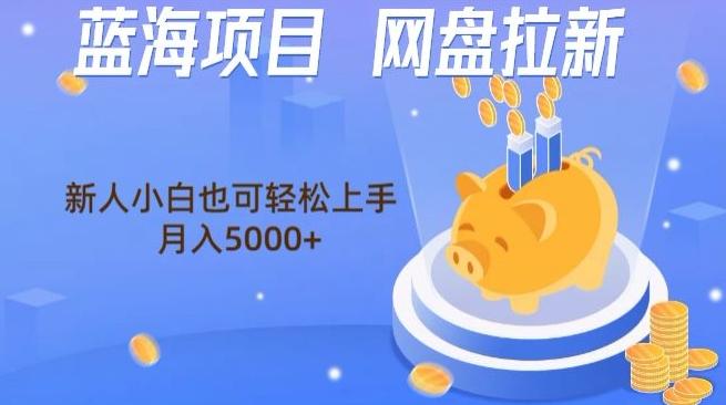 蓝海项目网盘拉新，新人小白也可操作，每月收入5000+-网创论坛