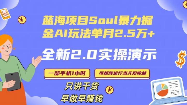 Soul怎么做到单月变现25000+全新2.0AI掘金玩法全程实操演示小白好上手【揭秘】-网创论坛