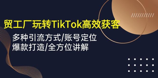 外贸工厂玩转TikTok高效获客，多种引流方式/账号定位/爆款打造/全方位讲解-网创论坛