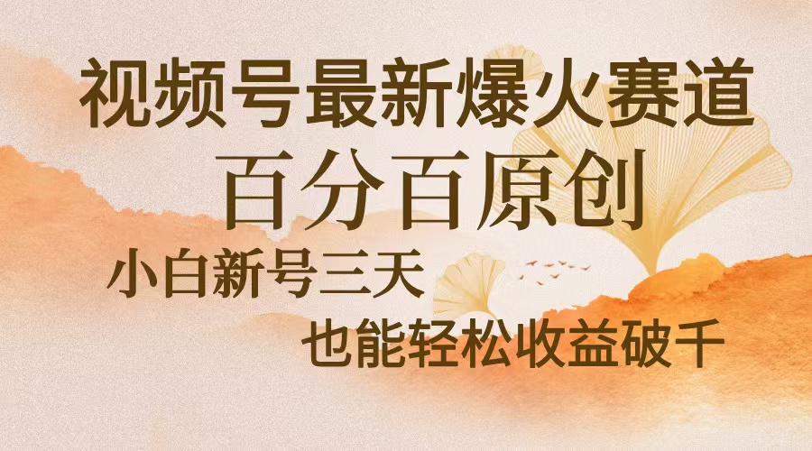 视频号最新爆火赛道，中老年粉深信不疑，百分百原创，新号三天收益轻松…-网创论坛