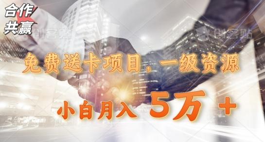 免费送卡项目，一级资源，小白月入5万+-网创论坛