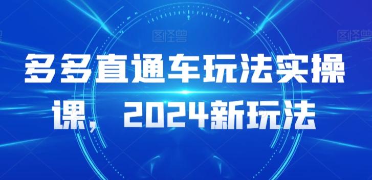 多多直通车玩法实操课，2024新玩法-网创论坛