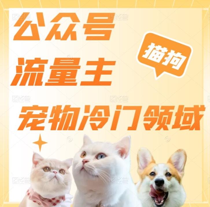 公众号流量主，萌宠冷门领域，单日收益2000+，简单暴力掘金，矩阵操作，无限放大收益！-网创论坛