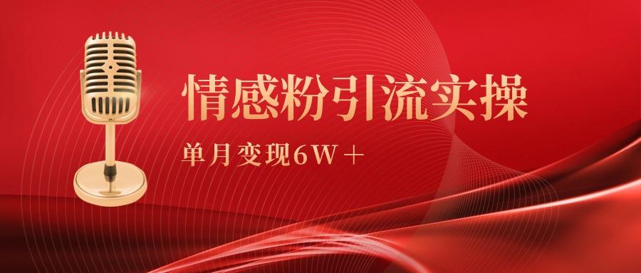 (9473期)单月变现6w+，情感粉引流变现实操课-网创论坛