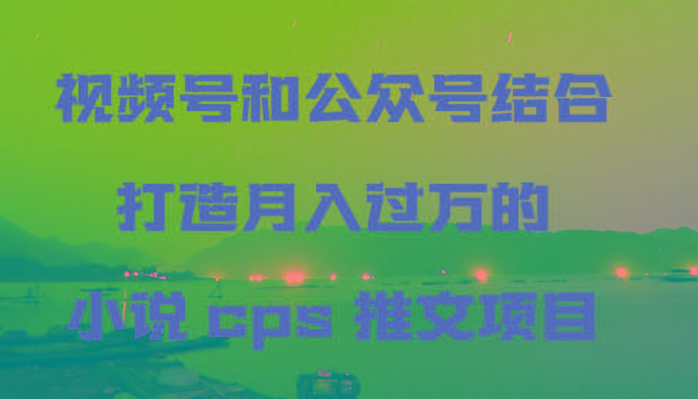 视频号和公众号结合打造月入过万的小说cps推文项目,包括市面上面的各种思路详解-网创论坛