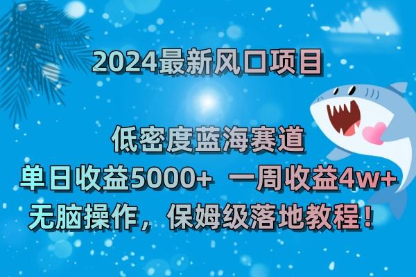 (8545期)2024最新风口项目 低密度蓝海赛道，日收益5000+周收益4w+ 无脑操作，保…-网创论坛