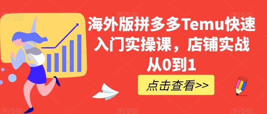 海外版拼多多Temu快速入门实操课，店铺实战从0到1-网创论坛