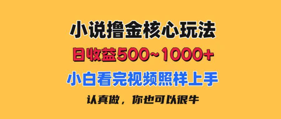 小说撸金核心玩法，日收益500-1000+，小白看完照样上手，0成本有手就行-网创论坛