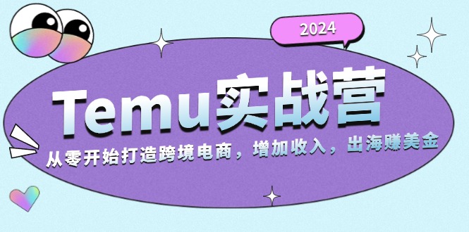 2024Temu实战营：从零开始打造跨境电商，增加收入，出海赚美金-网创论坛