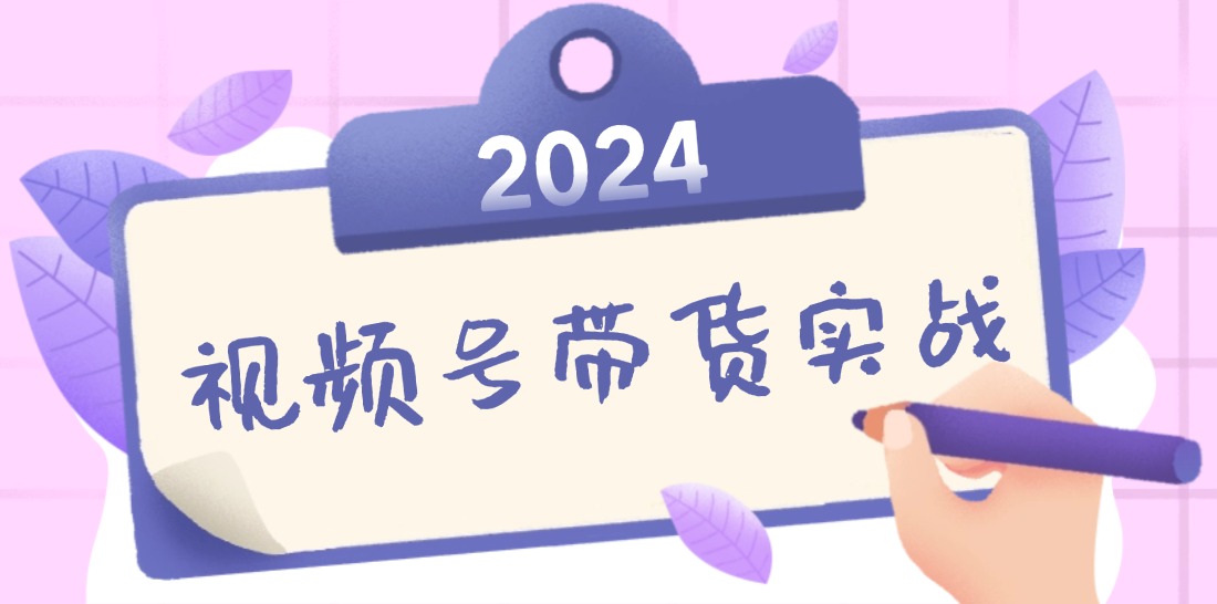 2024视频号最新带货实战课：无人直播/书单号卖货/个人IP口播 (附资料素材-网创论坛
