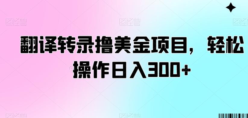翻译转录撸美金项目，轻松操作日入300+【揭秘】-网创论坛