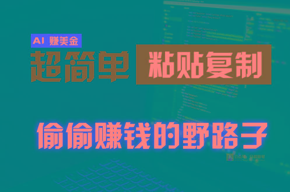 偷偷赚钱野路子，0成本海外淘金，无脑粘贴复制，稳定且超简单，适合副业兼职-网创论坛