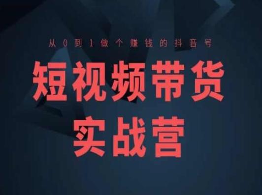 短视频带货实战营(高阶课)，从0到1做个赚钱的抖音号-网创论坛