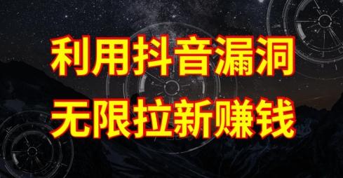 利用抖音链接漏洞，无限拉新赚钱【漏洞原理+操作流程】【揭秘】-网创论坛