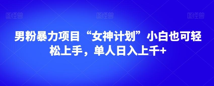 男粉暴力项目“女神计划”小白也可轻松上手，单人日入上千+【揭秘】-网创论坛