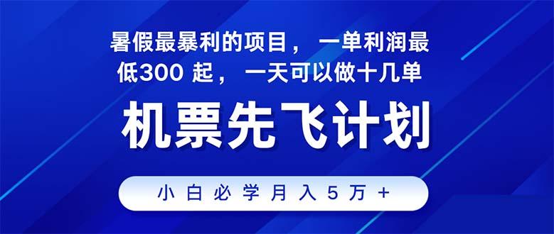 2024暑假最赚钱的项目，暑假来临，正是项目利润高爆发时期。市场很大，…-网创论坛