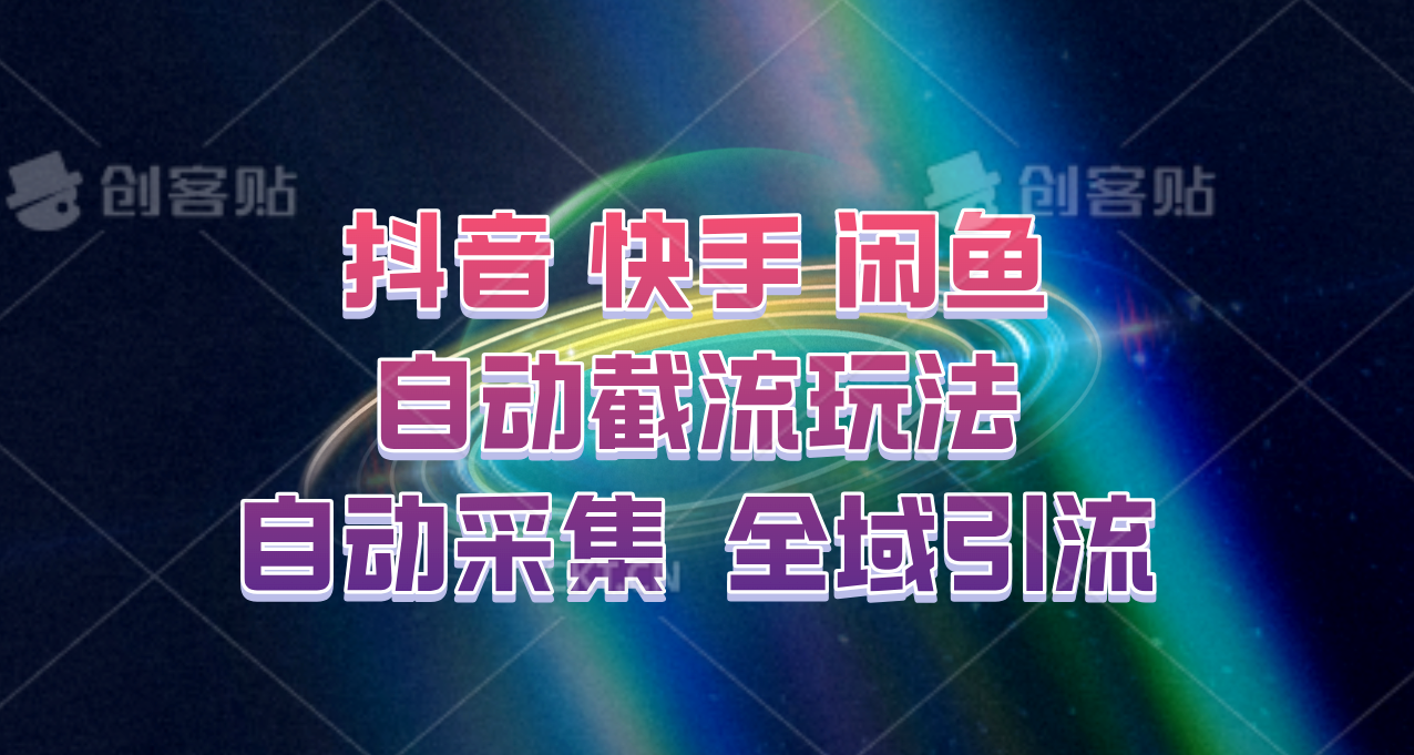 快手、抖音、闲鱼自动截流玩法，利用一个软件自动采集、评论、点赞、私信，全域引流-网创论坛