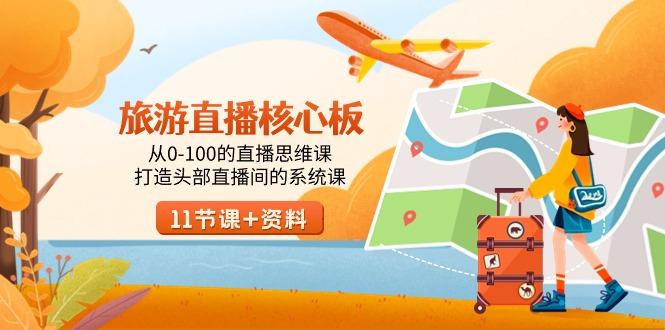 旅游-直播核心板，从0-100的直播思维课，打造头部直播间的系统课-网创论坛