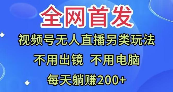 全网首发：视频号无人直播另类玩法，无需电脑，每天躺赚200+-网创论坛