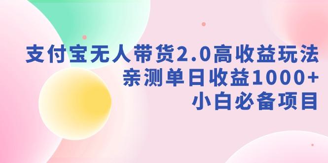 支付宝无人带货2.0高收益玩法，亲测单日收益1000+，小白必备项目-网创论坛