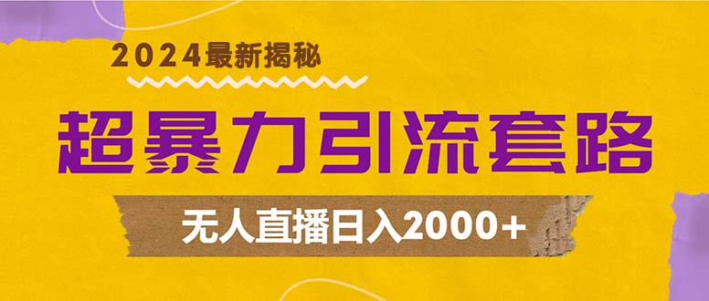 超暴力引流套路，无人直播日入2000+-网创论坛
