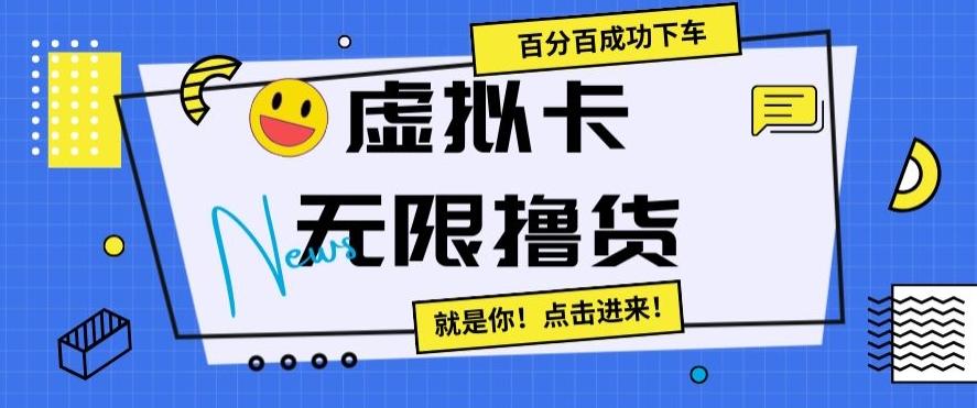 虚拟卡无限撸货，百分百成功下车【仅揭秘】-网创论坛