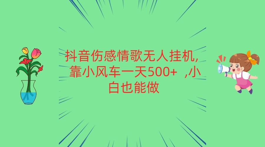 抖音伤感情歌无人挂机 靠小风车一天500+ 小白也能做-网创论坛