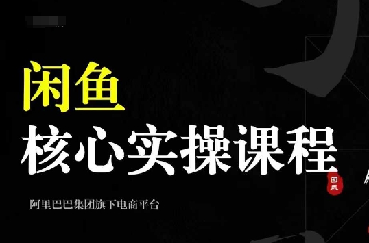 2024闲鱼核心实操课程，从养号、选品、发布、销售，教你做一个出单的闲鱼号-网创论坛