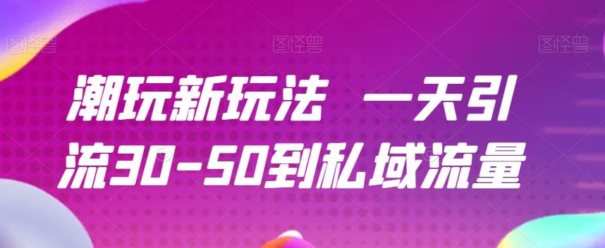 潮玩新玩法一天引流30-50到私域流量-网创论坛