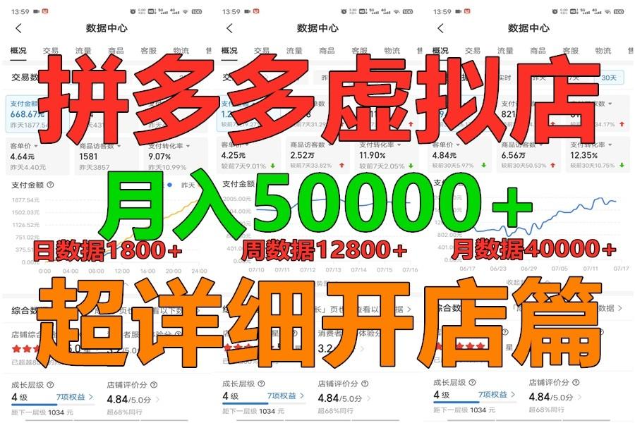 拼多多虚拟电商训练营月入40000+你也行，暴利稳定长久，副业首选-网创论坛