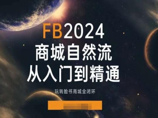 2024Faceboo商城自然流(从入门到精通)，玩转脸书商城全闭环-网创论坛