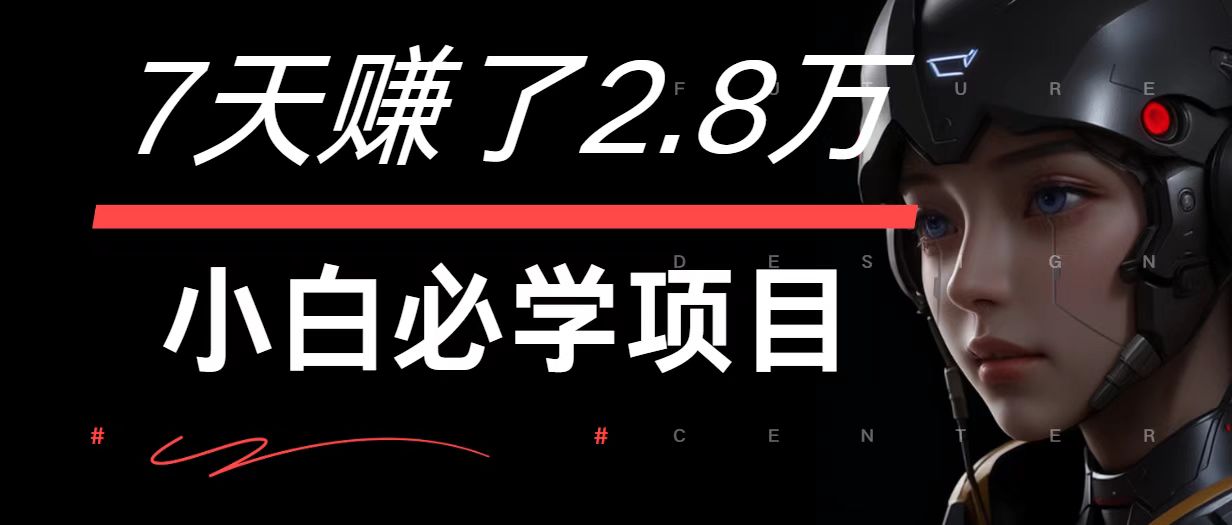 7天赚了2.8万！每单利润最少500+，轻松月入7万+小白有手就行-网创论坛