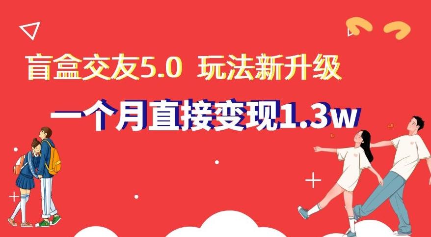 盲盒交友5.0，玩法全新升级，一个月直接变现1.3W，新手小白轻松上手【揭秘】-网创论坛